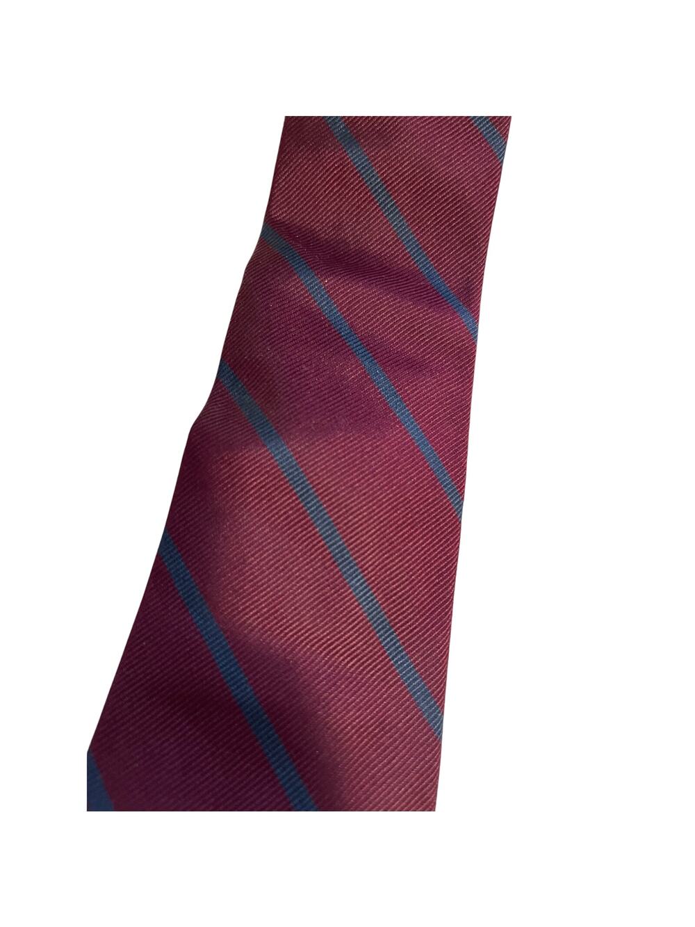 Vintage Robert Talbott Hand Sewn 100% Silk Necktie Deep Purple Blue Striped